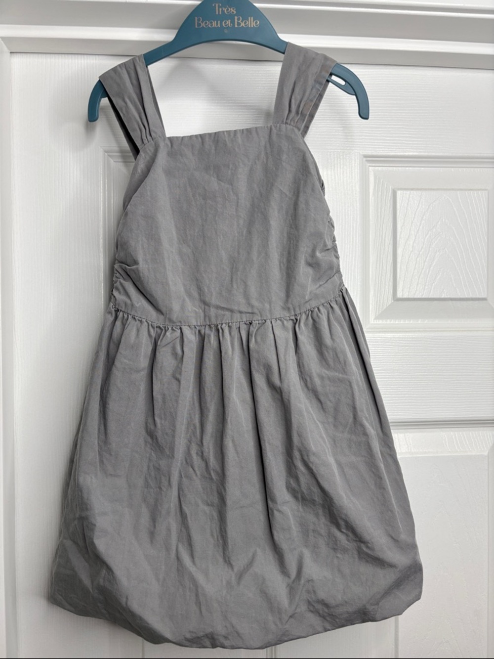 Chasing Fireflies Gray Pinafore Dress